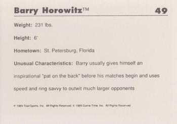 1989 Classic WWF #49 Barry Horowitz Back