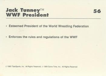 1989 Classic WWF #56 Jack Tunney Back