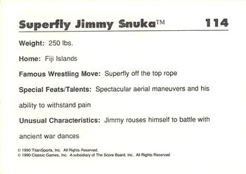 1989 Classic WWF #114 Superfly Jimmy Snuka Back
