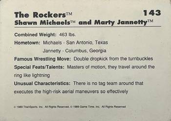 1989 Classic WWF #143 The Rockers (Shawn Michaels & Marty Jannetty) Back