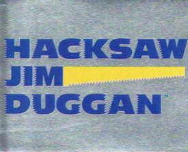 1990 Merlin WWF Superstars Stickers #57 Hacksaw Jim Duggan Logo Front