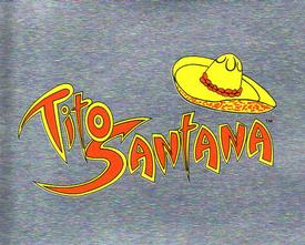 1990 Merlin WWF Superstars Stickers #68 Tito Santana Logo Front