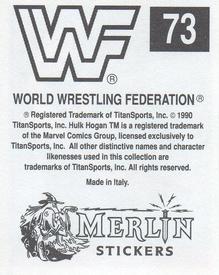 1990 Merlin WWF Superstars Stickers #73 Smash Back