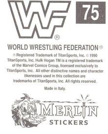 1990 Merlin WWF Superstars Stickers #75 Demolition Logo Back