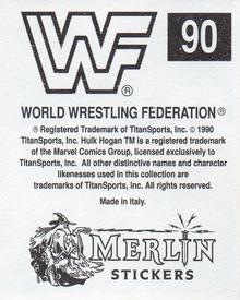 1990 Merlin WWF Superstars Stickers #90 The Rockers Puzzle Back