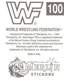 1990 Merlin WWF Superstars Stickers #100 Rhythm & Blues Logo Back