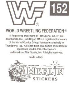 1990 Merlin WWF Superstars Stickers #152 Sensational Queen Sherri Logo Back