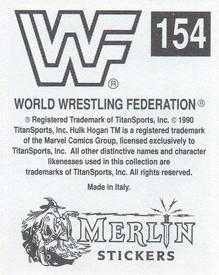 1990 Merlin WWF Superstars Stickers #154 Sensational Queen Sherri Back