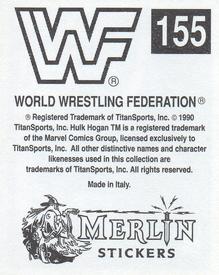1990 Merlin WWF Superstars Stickers #155 Sensational Queen Sherri Back