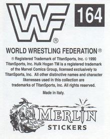 1990 Merlin WWF Superstars Stickers #164 Dusty Rhodes Back