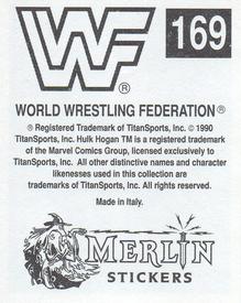 1990 Merlin WWF Superstars Stickers #169 Rowdy Roddy Piper Back
