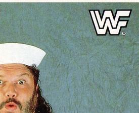 1990 Merlin WWF Superstars Stickers #15 Tugboat Puzzle Front
