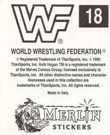 1990 Merlin WWF Superstars Stickers #18 Tugboat Puzzle Back