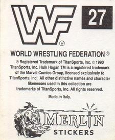 1990 Merlin WWF Superstars Stickers #27 Ravishing Rick Rude Puzzle Back