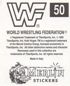 1990 Merlin WWF Superstars Stickers #50 Big Boss Man Puzzle Back
