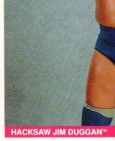 1990 Merlin WWF Superstars Stickers #55 Hacksaw Jim Duggan Puzzle Front
