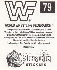 1990 Merlin WWF Superstars Stickers #79 Demolition Puzzle Back