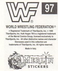 1990 Merlin WWF Superstars Stickers #97 Rhythm & Blues Puzzle Back