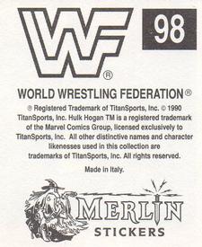 1990 Merlin WWF Superstars Stickers #98 Rhythm & Blues Puzzle Back