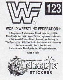 1990 Merlin WWF Superstars Stickers #123 Warlord Puzzle Back