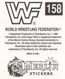 1990 Merlin WWF Superstars Stickers #158 Dusty Rhodes Puzzle Back