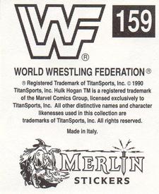 1990 Merlin WWF Superstars Stickers #159 Dusty Rhodes Puzzle Back