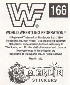 1990 Merlin WWF Superstars Stickers #166 Haku Puzzle Back