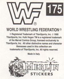 1990 Merlin WWF Superstars Stickers #175 Legion Of Doom Puzzle Back