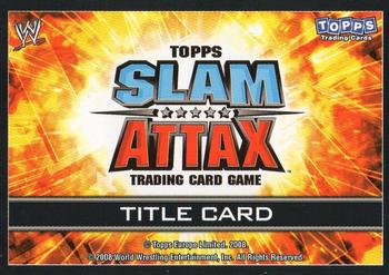 2008 Topps Slam Attax WWE #NNO WWE Championship Back