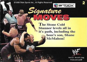 1999 Artbox WWF Lenticular Action #2 Stone-Cold Stunner Back