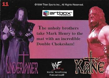 1999 Artbox WWF Lenticular Action #11 Double-Chokeslam Back
