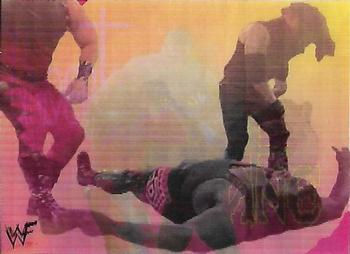 1999 Artbox WWF Lenticular Action #11 Double-Chokeslam Front