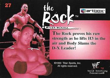 1999 Artbox WWF Lenticular Action #27 Rock Bodyslam Back