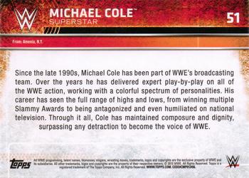 2015 Topps WWE - Black #51 Michael Cole Back