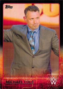 2015 Topps WWE - Black #51 Michael Cole Front