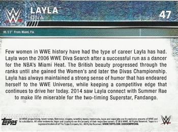 2015 Topps WWE - Black #47 Layla Back