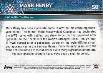 2015 Topps WWE - Black #50 Mark Henry Back