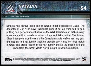 2015 Topps WWE - Black #54 Natalya Back