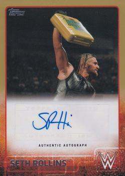 2015 Topps WWE - Autographs Gold #NNO Seth Rollins Front