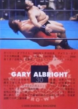 2000 BBM Limited All Japan Pro Wrestling #30 Gary Albright Back