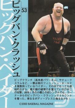 2000 BBM Limited All Japan Pro Wrestling #53 Big Van Vader Back