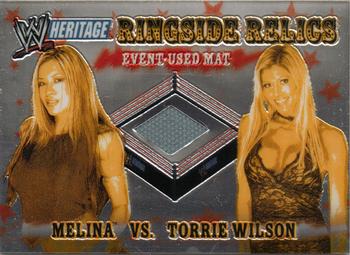 2006 Topps Heritage Chrome WWE - Ringside Relics #NNO Melina / Torrie Wilson Front