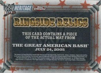 2006 Topps Heritage Chrome WWE - Ringside Relics #NNO JBL / Batista Back