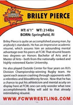 2011 FCW Summer Slamarama #NNO Briley Pierce Back