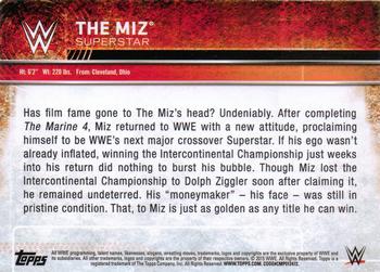 2015 Topps WWE - Swatch Relics #NNO The Miz Back