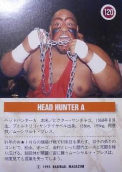 1995 BBM Pro Wrestling #120 Headhunter A Back
