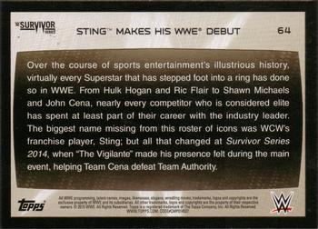 2015 Topps WWE Road to Wrestlemania #64 Sting Back