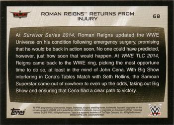 2015 Topps WWE Road to Wrestlemania #68 Roman Reigns Back