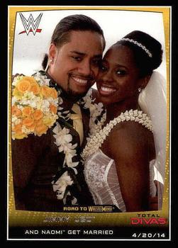 2015 Topps WWE Road to Wrestlemania #8 Jimmy Uso / Naomi Front