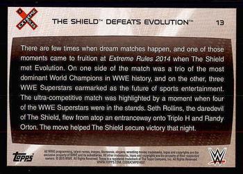 2015 Topps WWE Road to Wrestlemania #13 The Shield Back